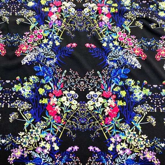 Nicole Miller Shift Sleeveless Midi Floral Dress L - Picture 8 of 9